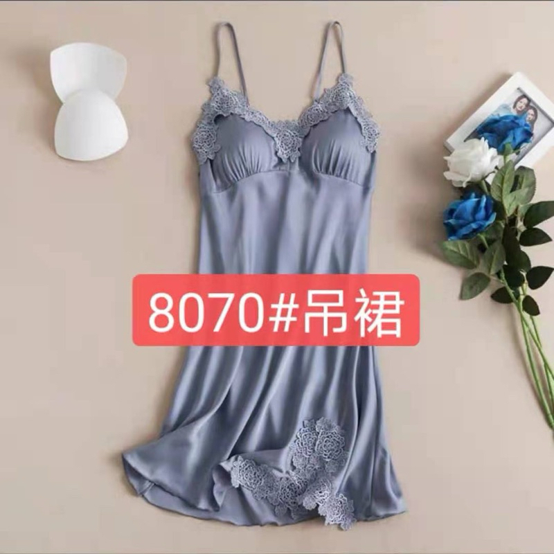 Lingerie sexy Dress satin Xing wang 8070 baju tidur sexy Dress Silky