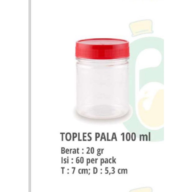 Botol Toples Pala 100 ml / Toples 100 ml / Toples Plastik / Toples Sambal / Toples Bumbu