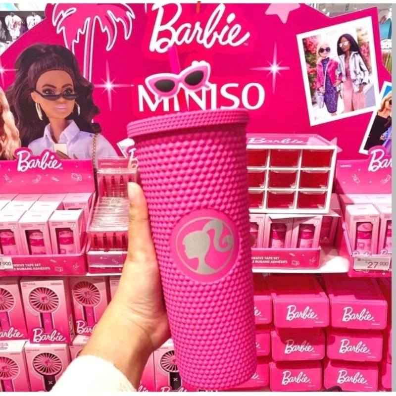 Official BALI MINISO x BARBIE Tumbler / Tumbler Kacamata / Tumbler Barbie With Strap / Tumbler Barbi