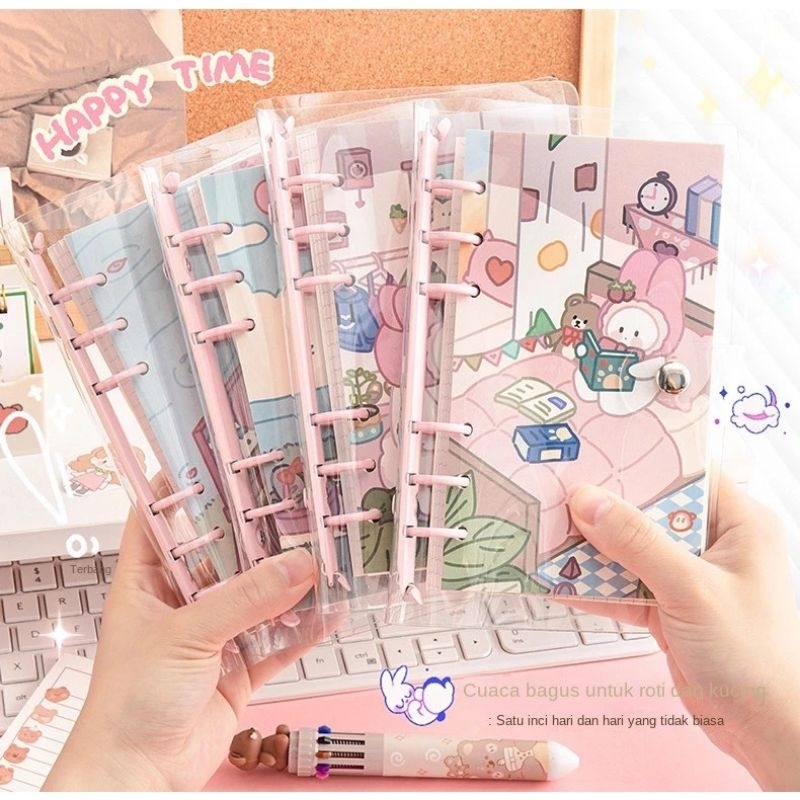 

BINDER A6 SIZE FREE COVER DEPAN BELAKANG PLUS ISI BINDER 100 LEMBAR