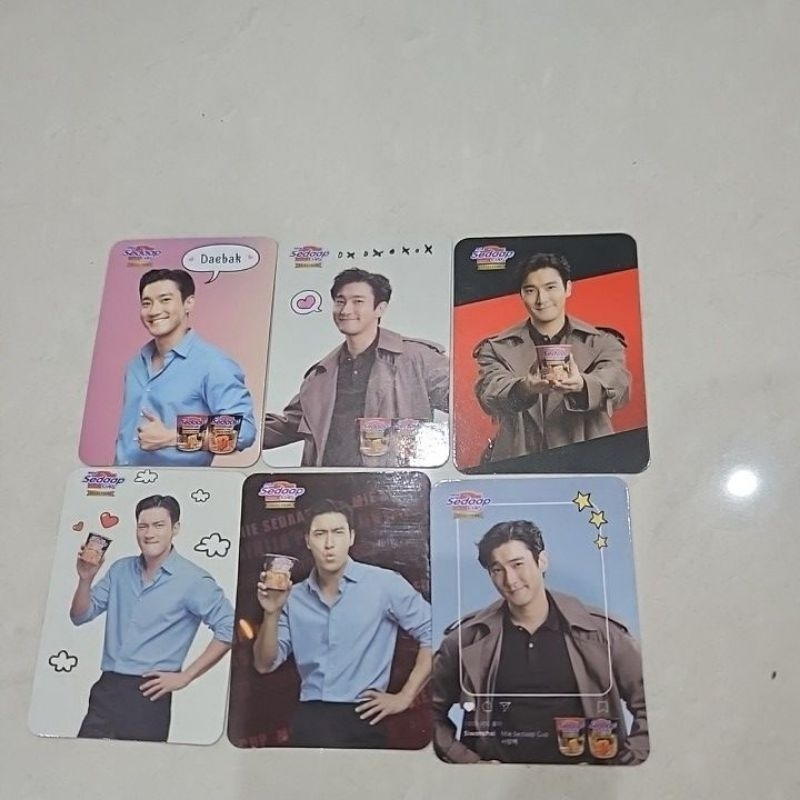 photocard Siwon x Mie Sedaap Cup