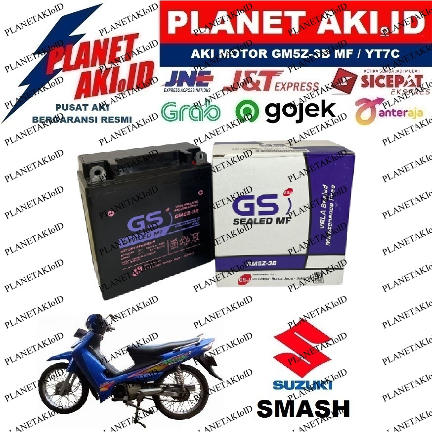 Aki Motor Suzuki Smash GM5Z3B Accu Kering MF