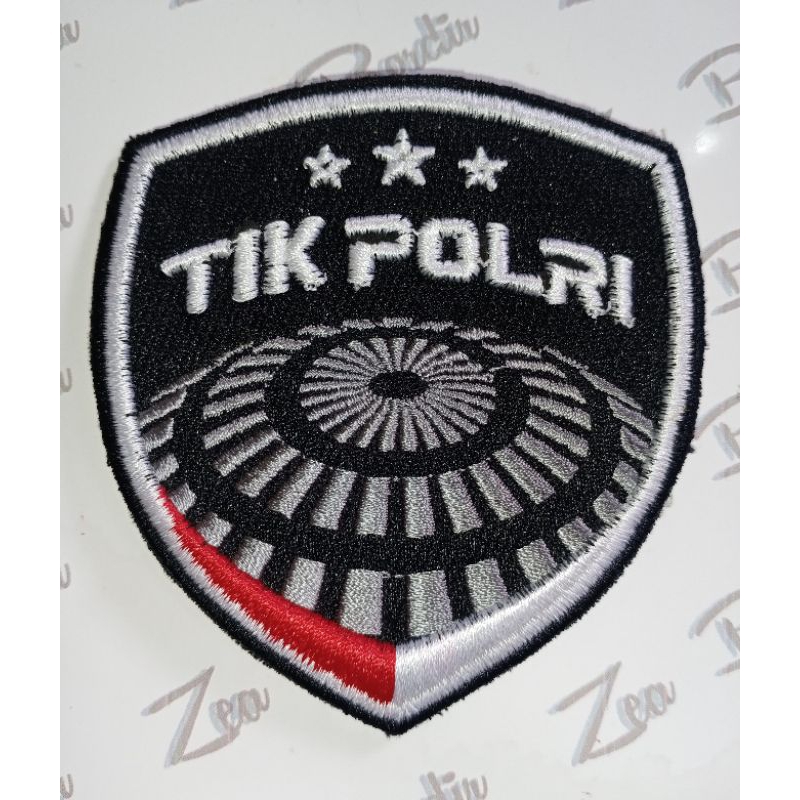 emblem bordir timbul TIK POLRI