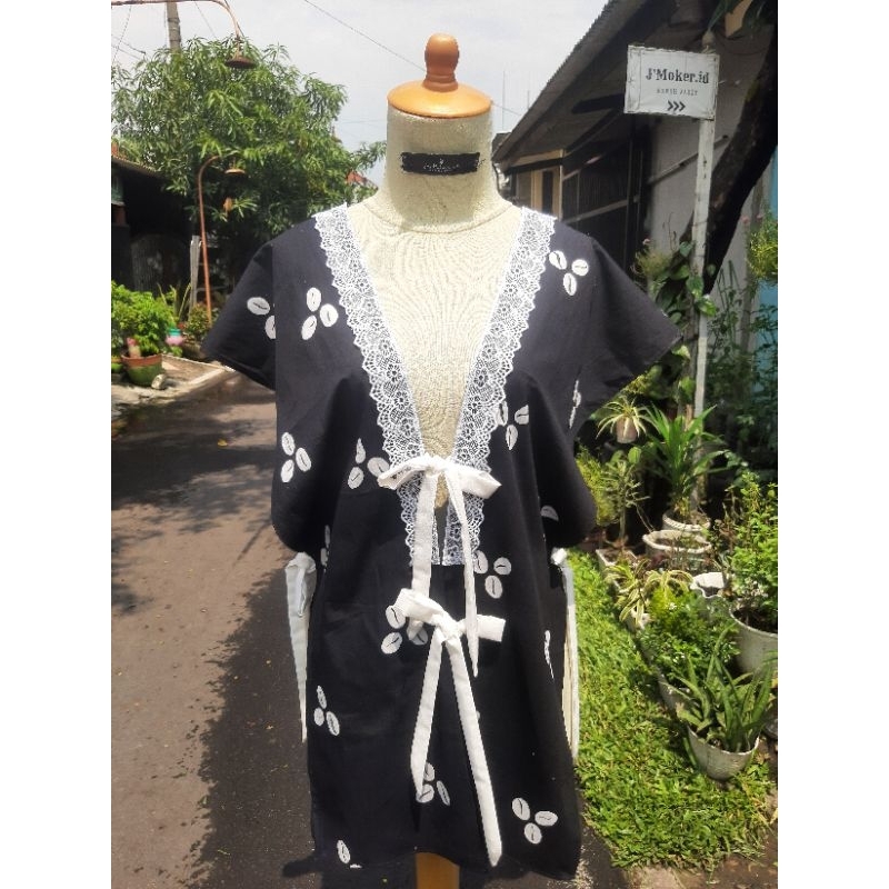 OUTER BATIK/OUTER RENDA/OUTER KEKINIAN/Batik Kota Mojokerto/batik tulis/batik kopi