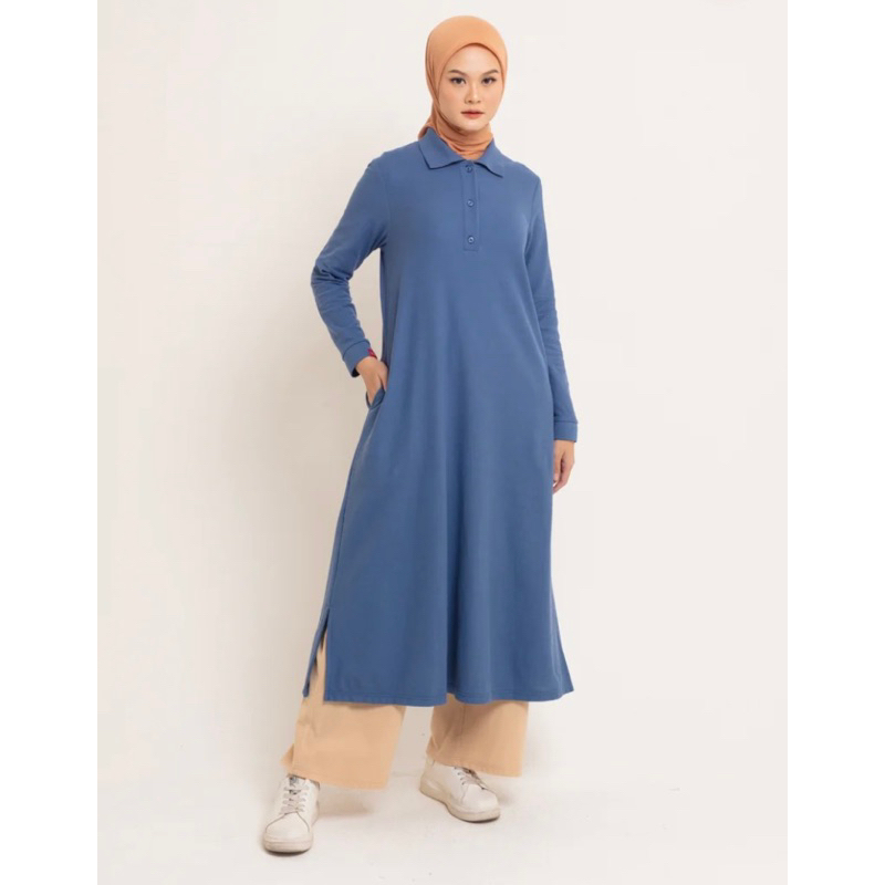 M dress pique dauky gamis dauky