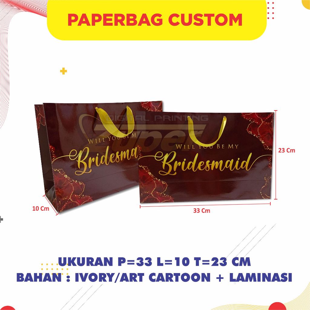 

Custom PAPERBAG / Tas Kertas / Tas Souvenir / Tas Souvenir Murah / paperbag bridesmaid / paperbag wedding