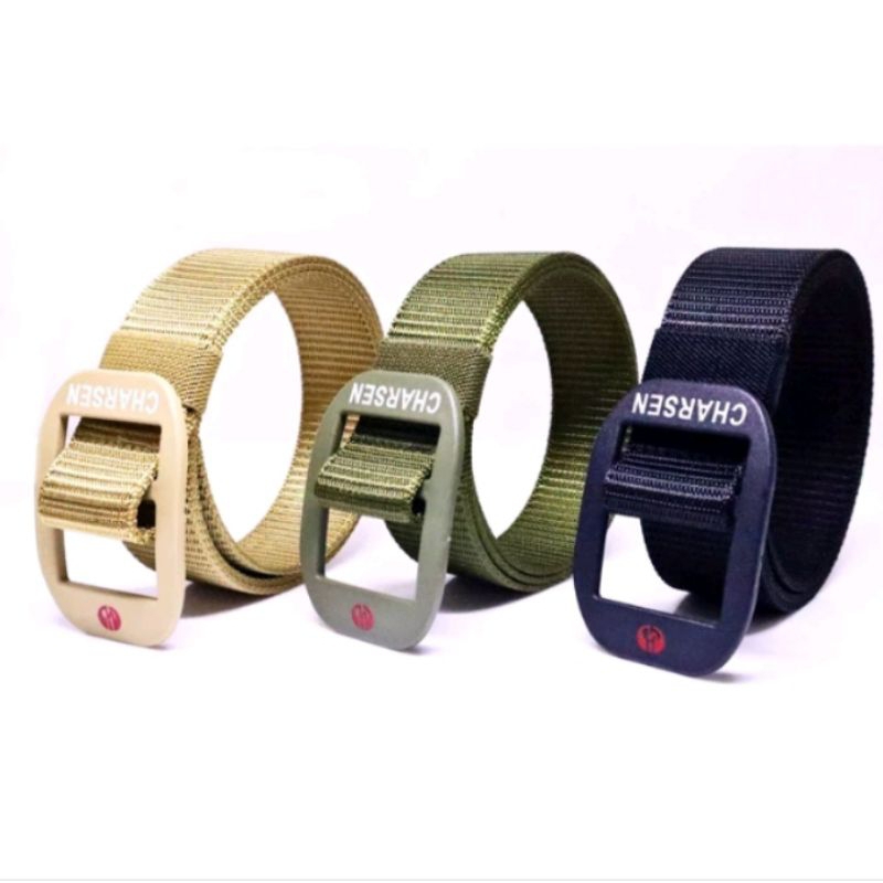 IKAT PINGGANG PRIA WANITA MODEL KEPALA HITAM GESER BULAT OAKLEY BAHAN NYLON KEKINIAN