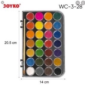 

KODE N6B 1PACK Watercolor set cat air joyko isi 28 warna