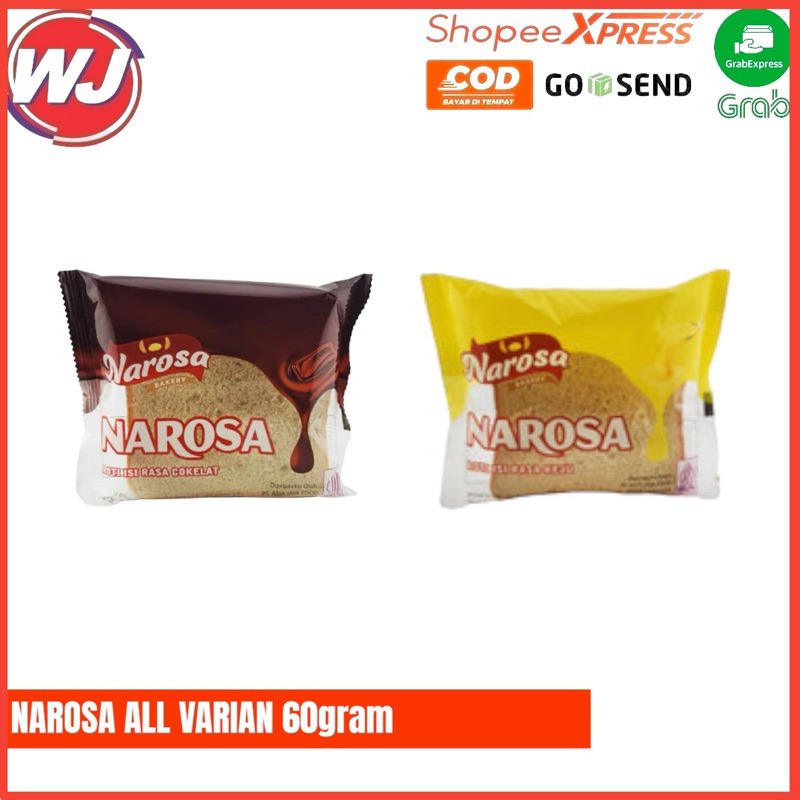 ROTI ISI MERK NAROSA ALL VARIAN 60Gram