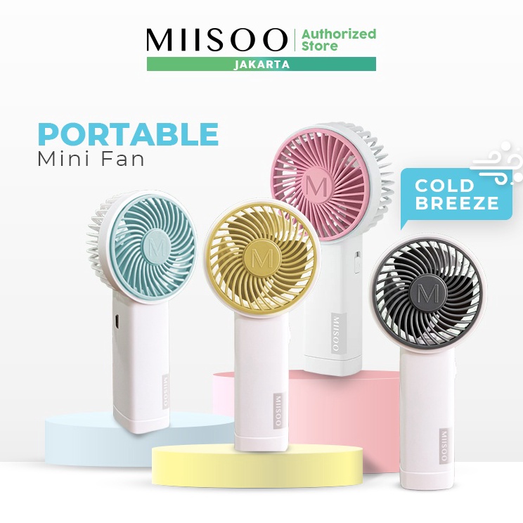 Discount MIISOO Kipas Angin Mini Portable  Mini Fan  Kipas Genggam Cute  Kipas Kecil