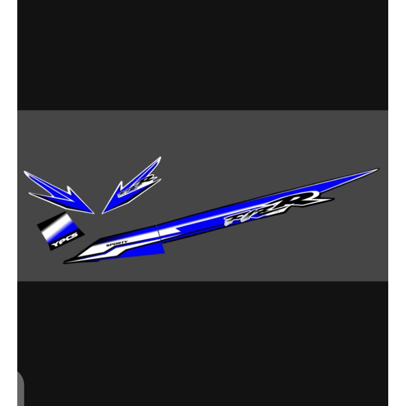 STRIPING FIZR VARIASI BIRU PUTIH GANTENG YAMAHA FIZ R