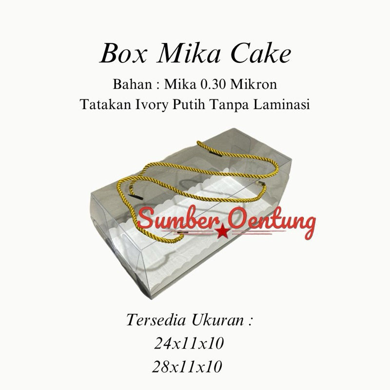 

[10PCS] BOX MIKA TALI TINGGI 10CM Hampers Souvenir Cake Kue