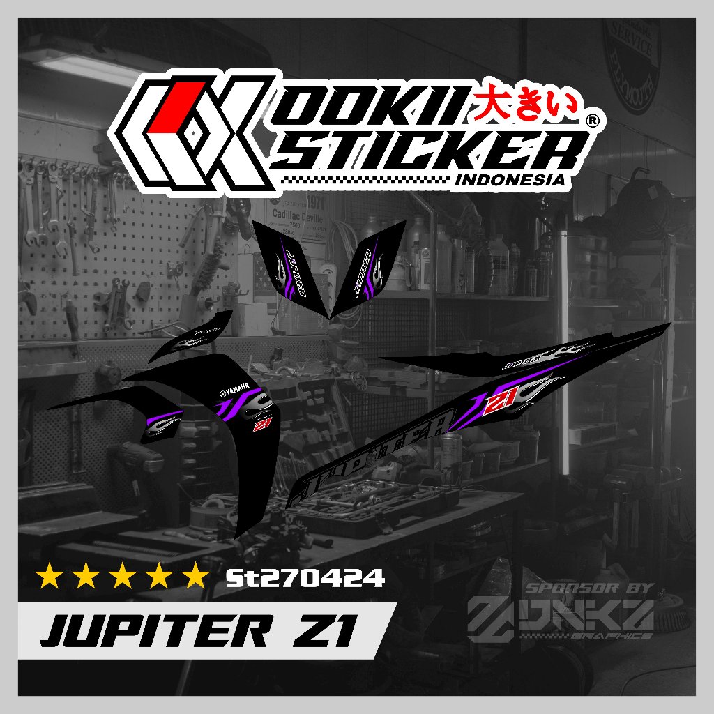 Stiker Jupiter Z1 Lagenda 115Z Jupiter RC Decal Striping Jupiter Z1 Premium Racing ST270424 OOKII