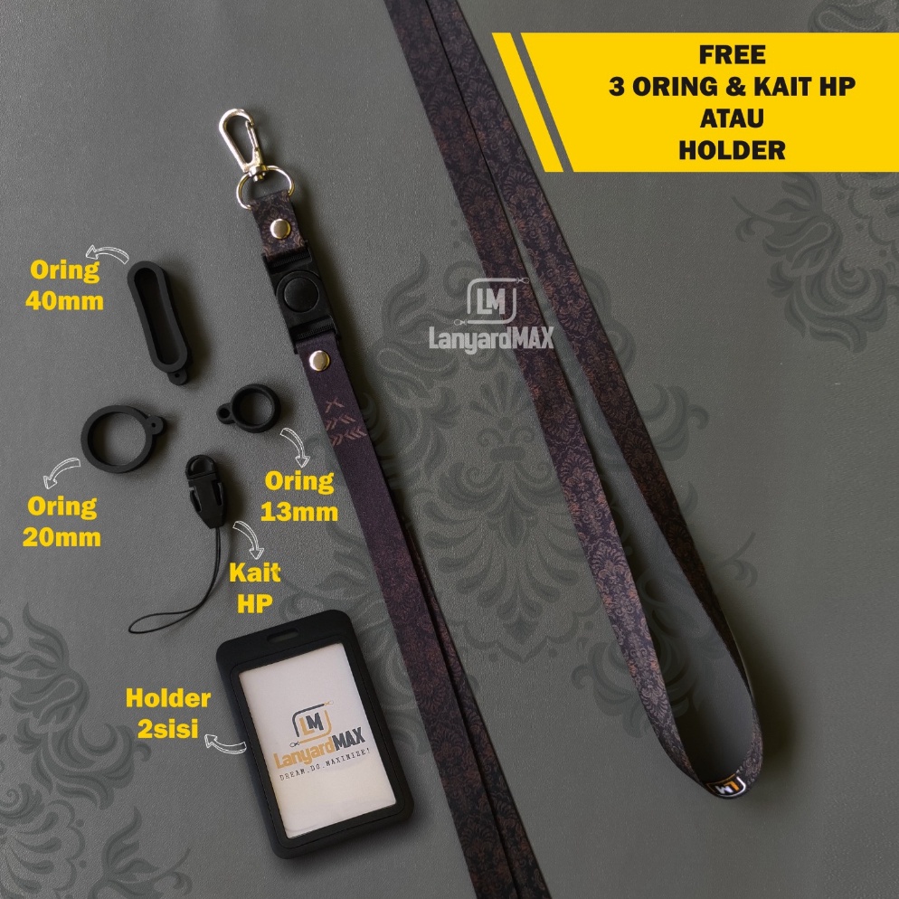 

KODE N12E Lanyard Batik Nelumbo 15 cm by LanyardMAX