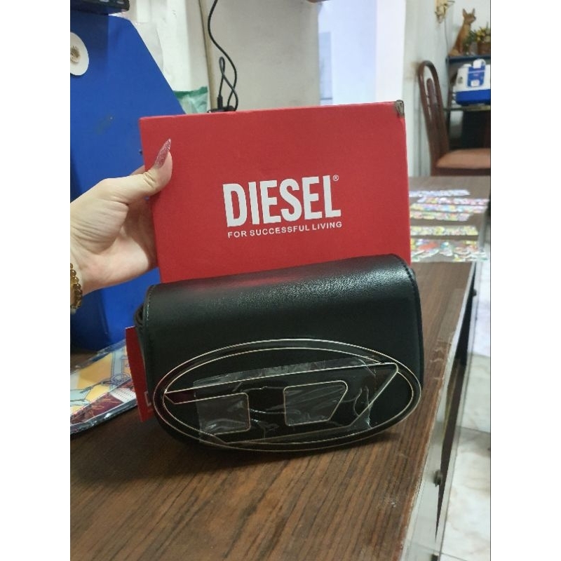DIESEL Tote Sling Bag Black 8081D