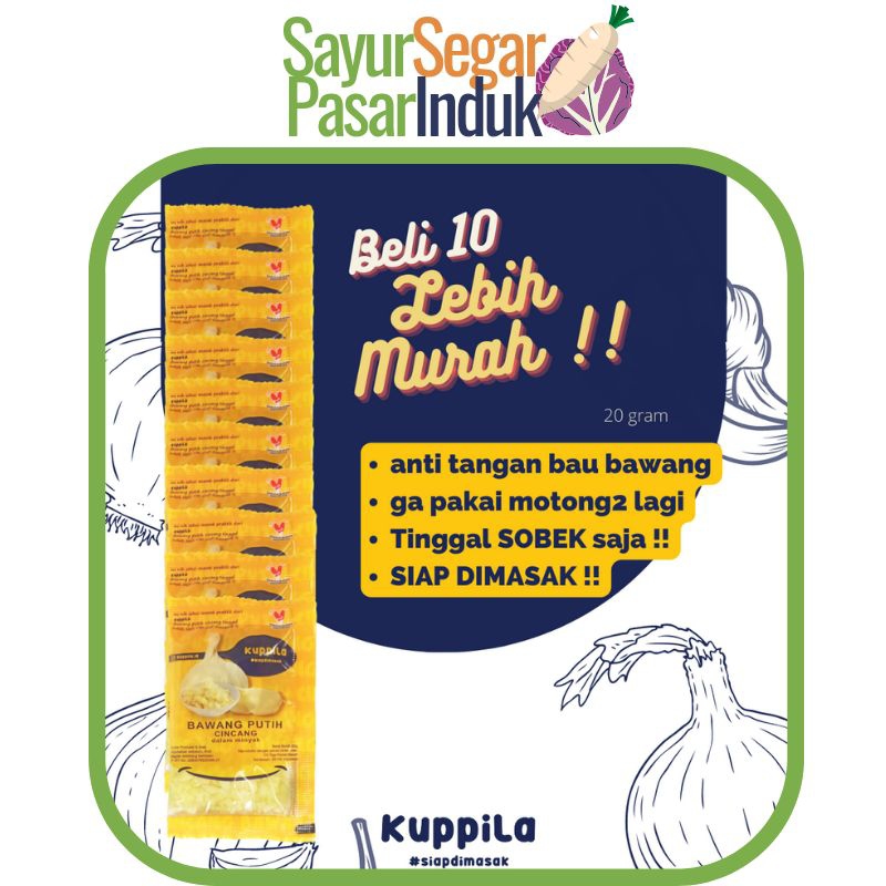 

kuppila bawang putih cincang sachet 20gram