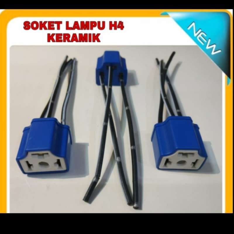 (BISA COD) SOKET LAMPU MOBIL TIPE  H4 BAHAN KERAMIK ANTI PANAS ANTI LELEH