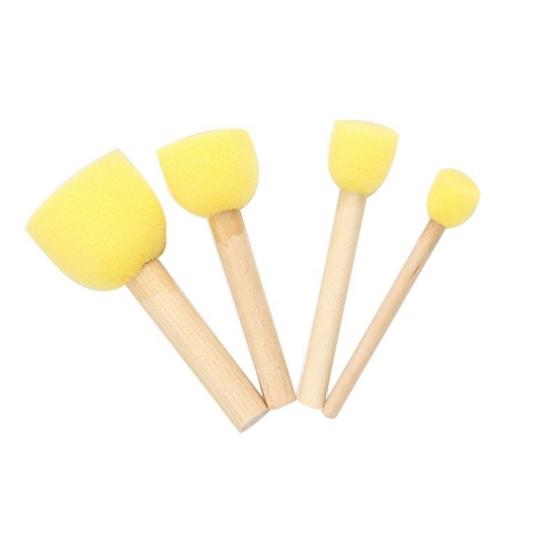 (1 SET 4 PCS) KUAS DOTTY SPONS / KUAS LUKIS ANAK / KUAS LUKIS