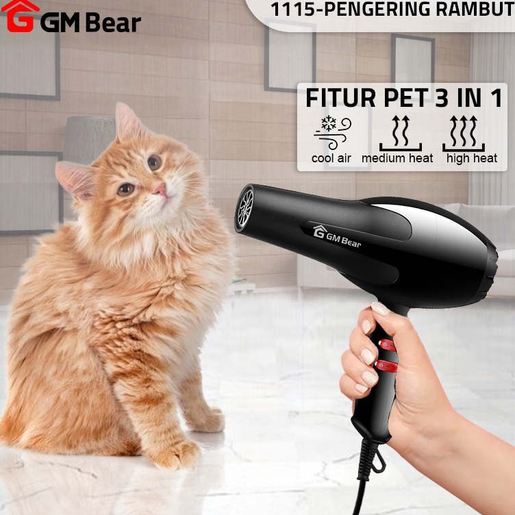KODE A93O GM Bear Pet Blower 1115  Alat Pengering Bulu Rambut Hewan Hair Dryer Grooming Kucing Anjing