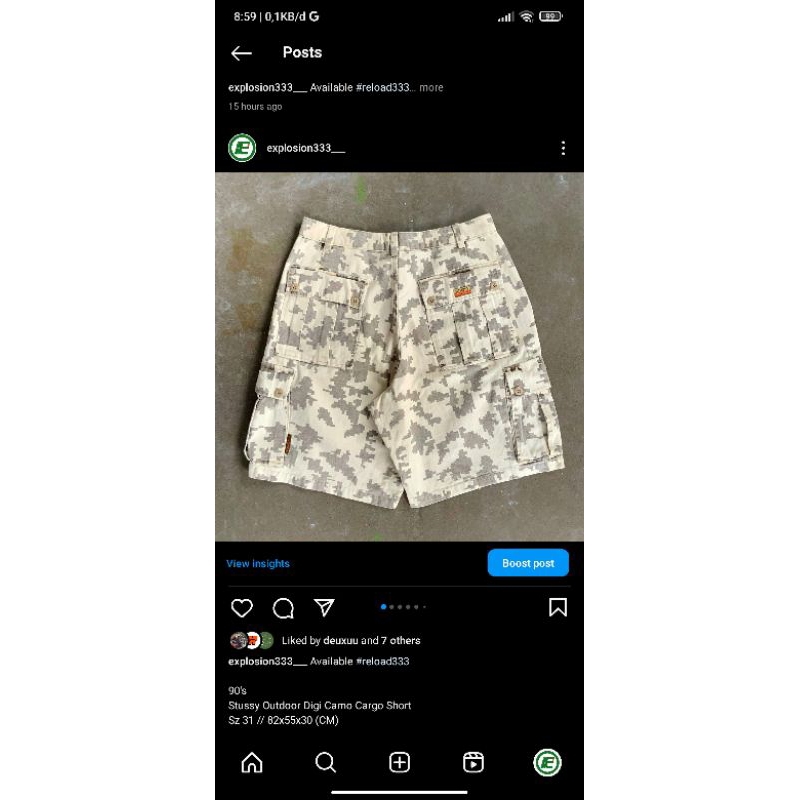 90's stussy short pant