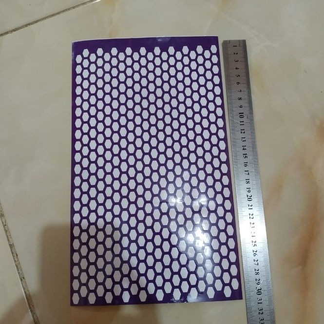 

KODE V28J mal airbrush stencil motif sarang tawon jaring