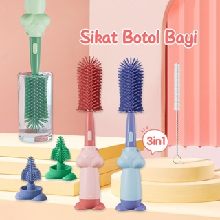 Sikat Silicone Botol Dot Susu Bayi 3in1 Sikat Pembersih Botol Multifungsi Lucu Karakter