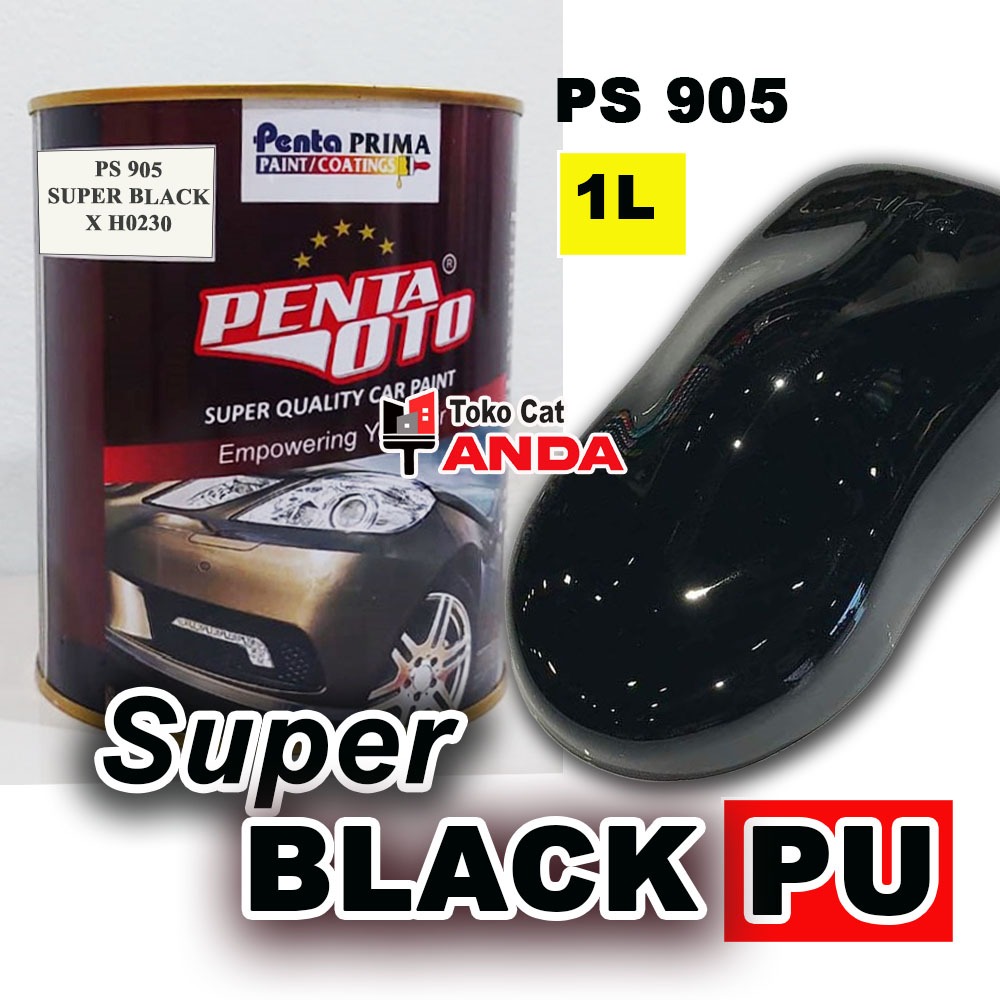 Penta Oto Super Black PS905 - Hitam Pu - Super Black PU - Cat PU Hitam