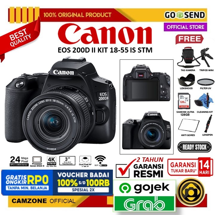 Canon EOS 200D Mark II Kit 18-55mm Garansi Resmi