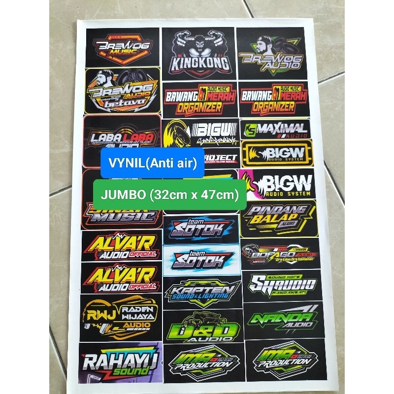 

STIKER AUDIO | STIKER SOUND | STIKER SOUNDSYSTEM | STIKER ANTI AIR | STIKER VYNIL | STIKER PACK | STIKER 1 LEMBAR Ukuran 31cmx47cm