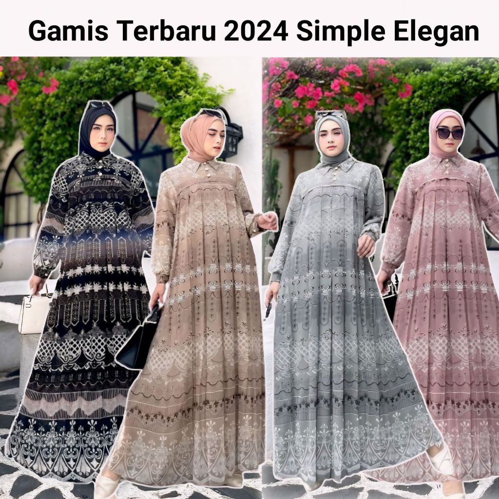 Gamis 2024 Model Gamis Terbaru Elly Dress Gamis Brokat Dress Ala Malaysia Gamis Melayu Gaju Gamis Le