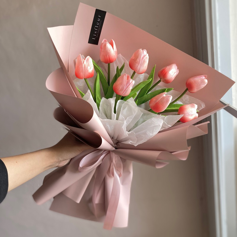 buket bunga tulip artificial kode LA TULIP