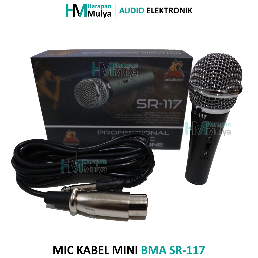 BMA SR-117 Mic Microphone Kabel Pegang Genggam Kecil Mini