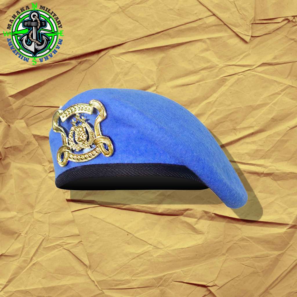 Baret provos polri  merek camel + emblem satu set