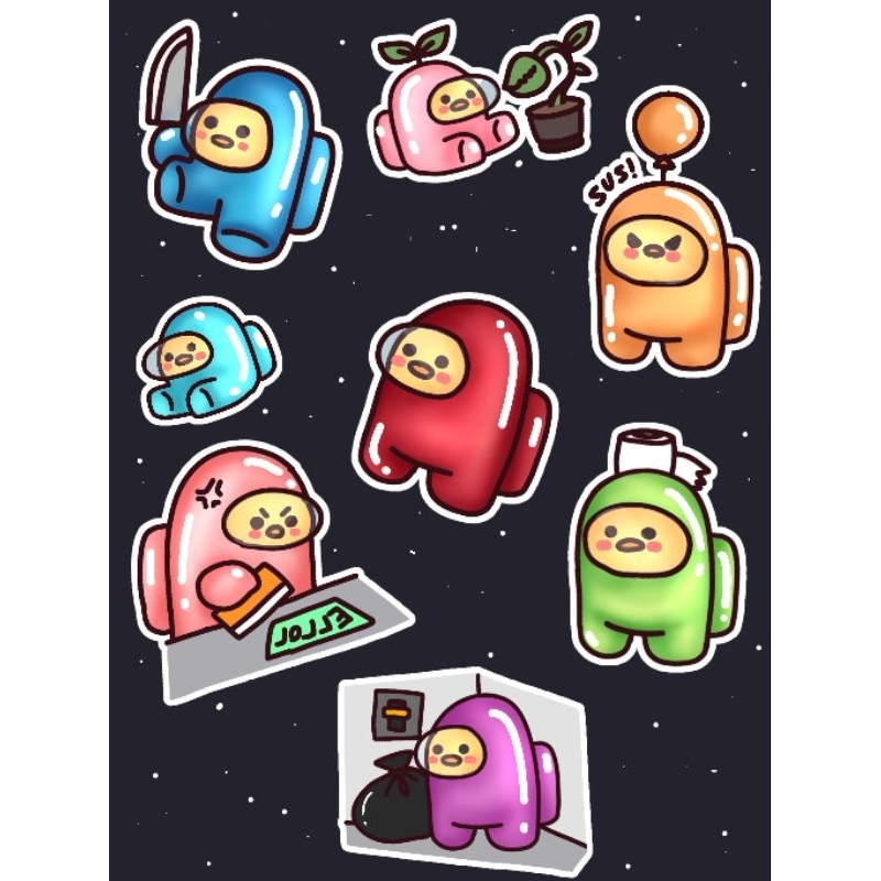 

Silly Duck Sticker Stiker lucu , A6 Glossy Sticker Journal Sticker Aesthetic