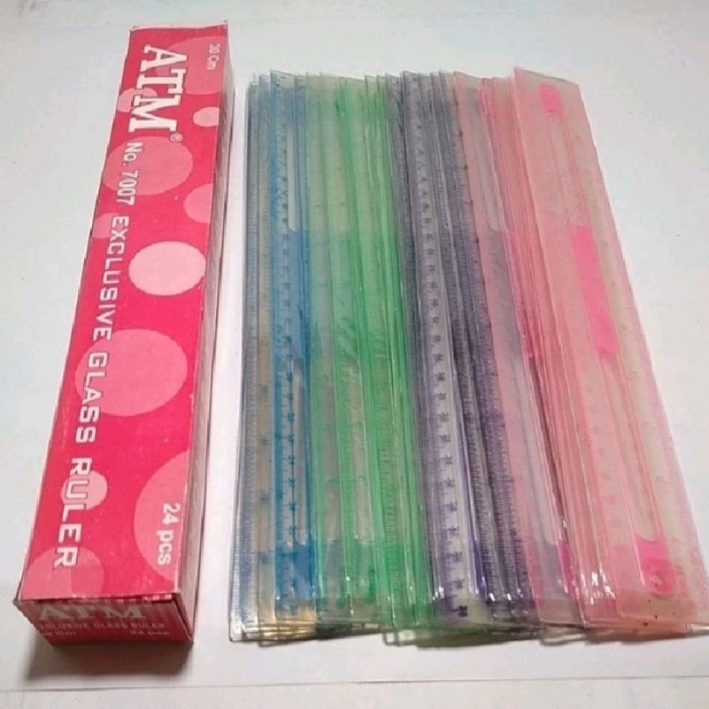 

Penggaris garisan plastik ATM 30cm 1 box 24 pcs