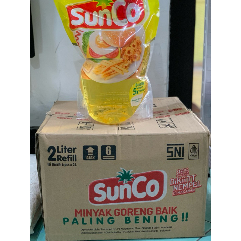 

Minyak Sunco 2 Liter Karton / Dus Isi 6Pcs