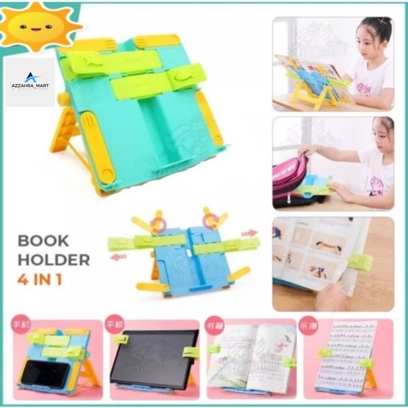 

sandaran buku 4 in 1/stand holder tablet hp/bookstand