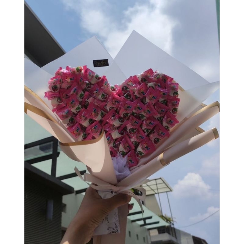 

Buket Yupi | buket yupi love | buket permen yupi pink