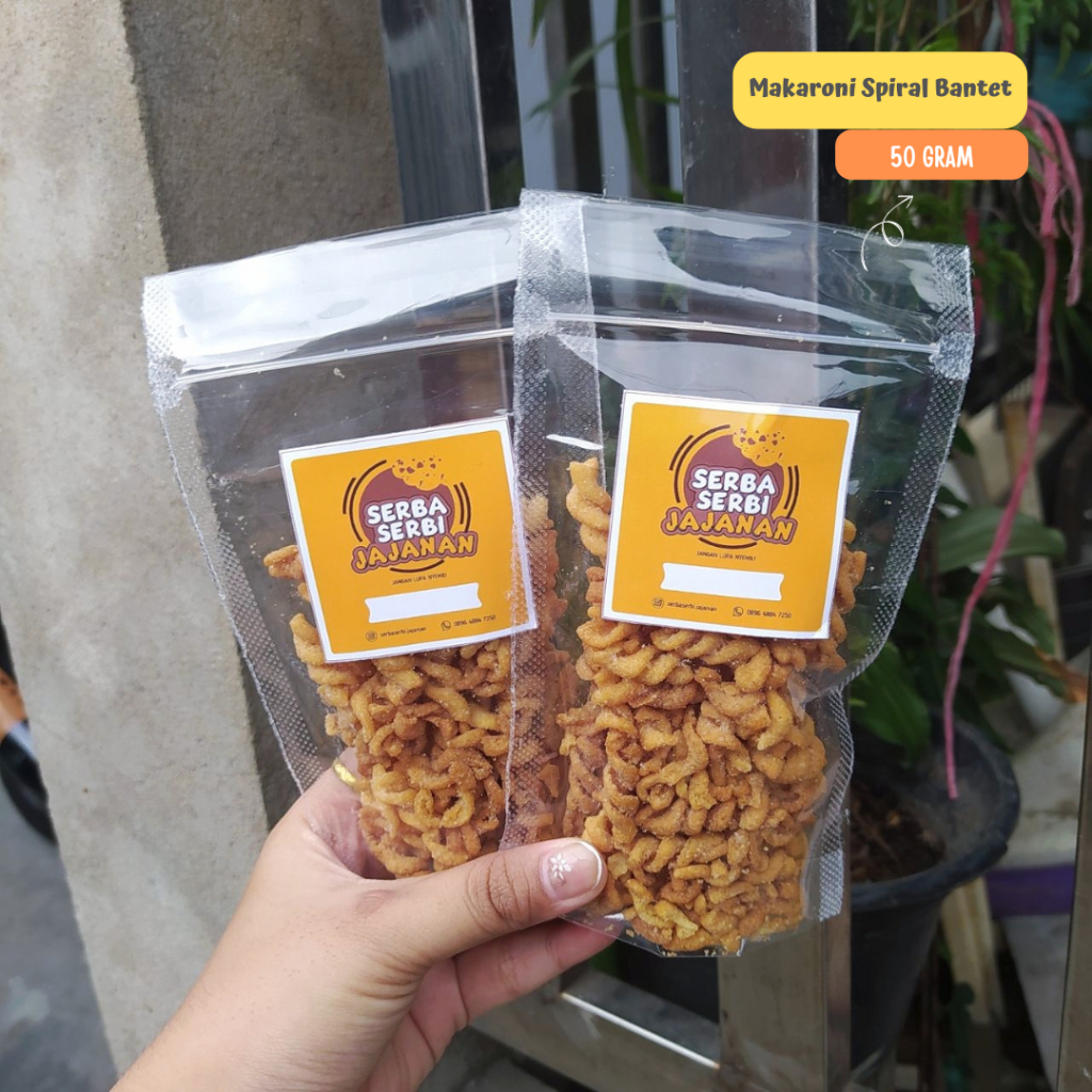 

Makaroni Spiral Bantet 50 GRAM | Serba Serbi Jajanan