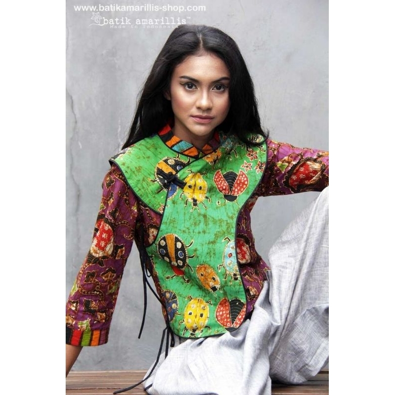 Batik Amarillis Joyluck Jacket Revamped handmade