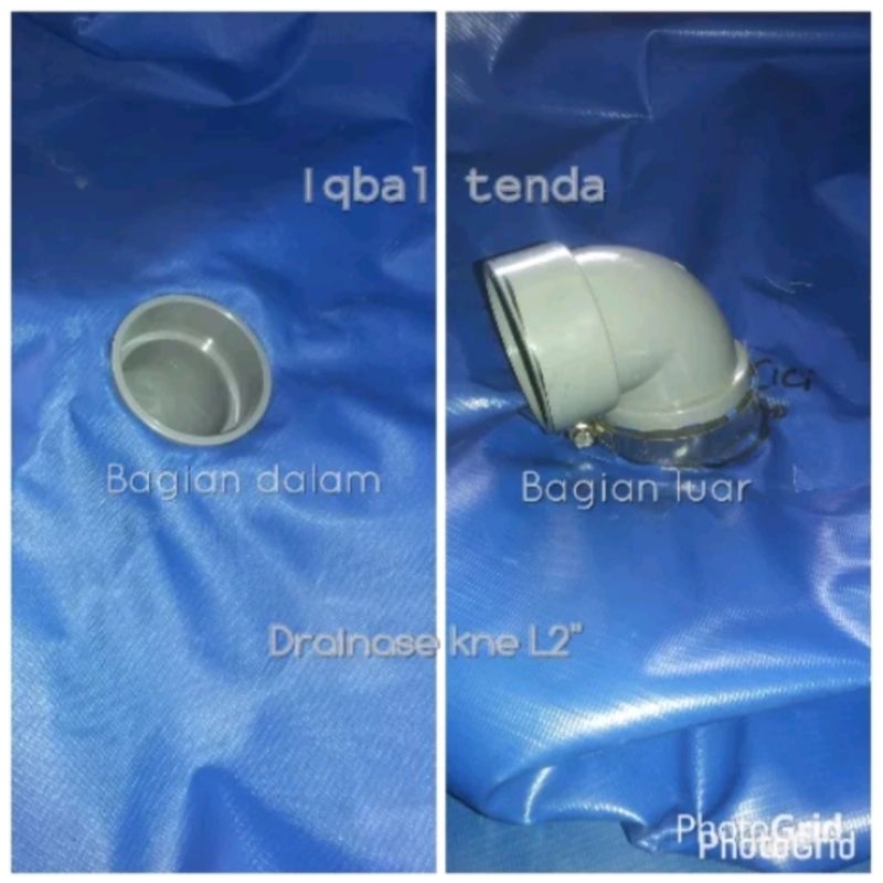 kolam terpal kotak ukuran 3 x 1.5 x 1.2. bahan orchid semi karet