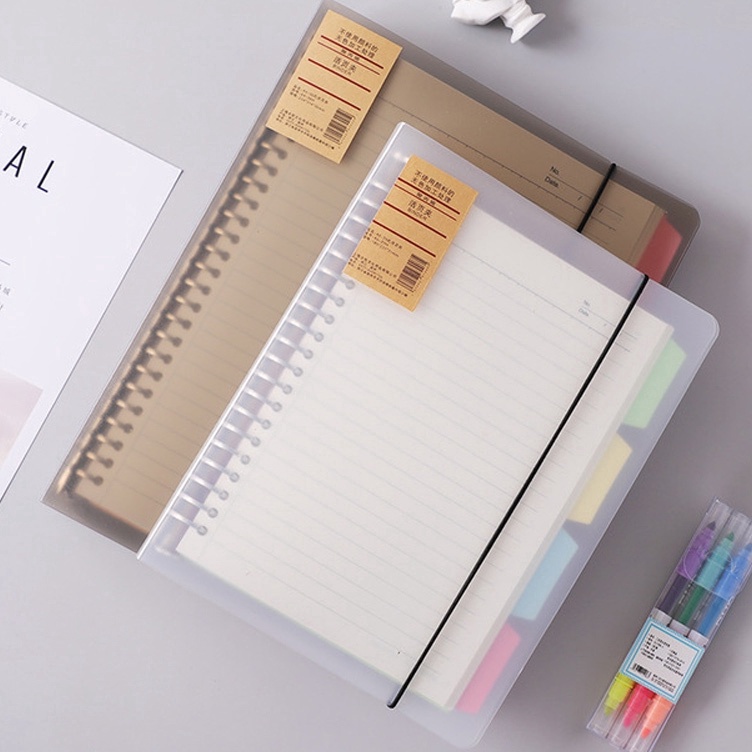 

Borong Promo Loose Leaf Refill Binder Notebook A4B5A5 Replacable Metal Ring Planner Bullet Journal Diary BlankLineGridCornell Available OfficeSchool Supplies Stationerygift