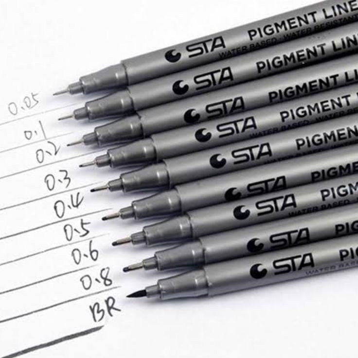 

New Update Pena Lukis STA Waterbased Drawing Pen Art Pigment Liner Water Resistent