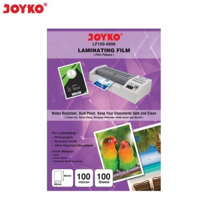

Baru Untung Laminating Film Plastik KTP Laminating Joyko LF16898 KTP 1 Sheets