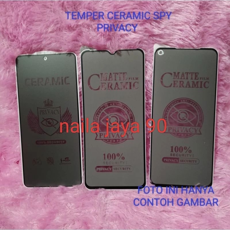 TG TPU REDMI 9T Tempered Glass Ceramic Spy Anti SPY HITAM