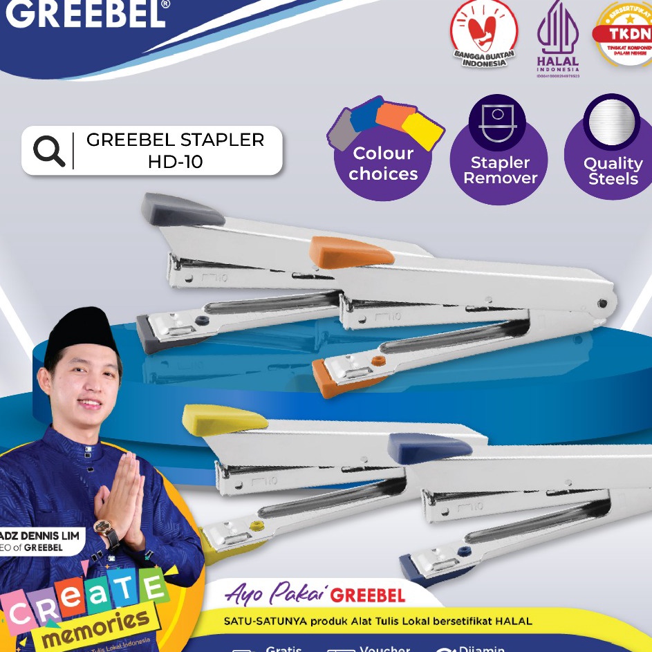

Sekarang Populer GREEBEL STAPLER HD1 StaplesCekrekan JegrekanSteplerjepretan kapasitas 16 kertas
