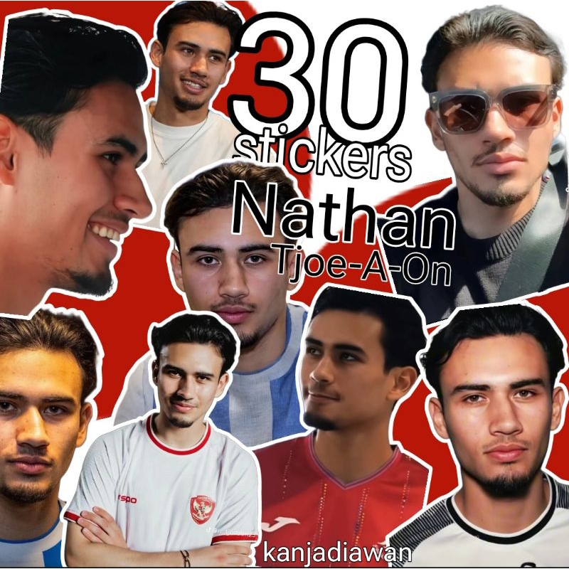 

Nathan Tjoe-A-On Sticker set 30 PC Nathan Tjoeaon Stiker Timnas Indonesia