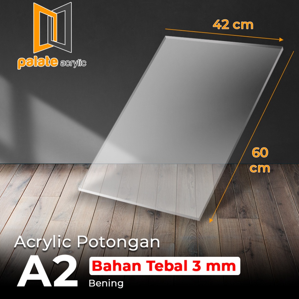 

Stock Terbatas AKRILIK BENING POTONGAN A2 3MM ACRYLIC A2 BENING TRANSPARAN