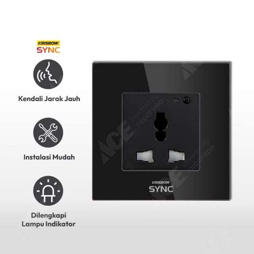 Krisbow Sync Stop Kontak Dinding Universal Monitoring Function