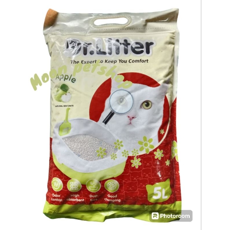 5 liter Pasir kucing gumpal , pasir wangi Dr.Litter